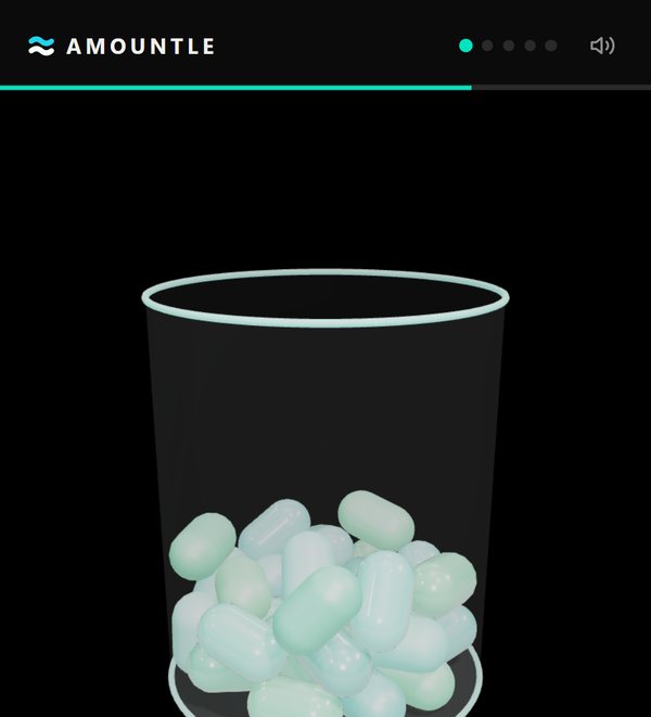 Mint pills piled in a glass in Amountle