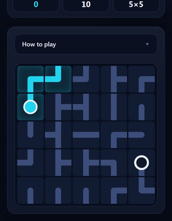 A Pipe Connect board on PuzzleBeat