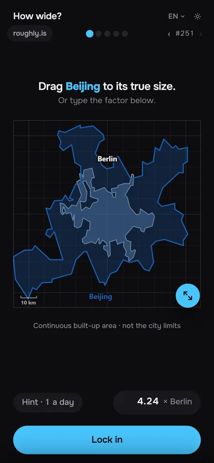 The blue city pulled out well past the grey one, in the middle of the gesture